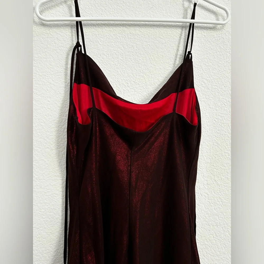 Jonathan Martin Red Dress Slip On Strappy Y2K Gothic Vampire - Picture 7 of 16